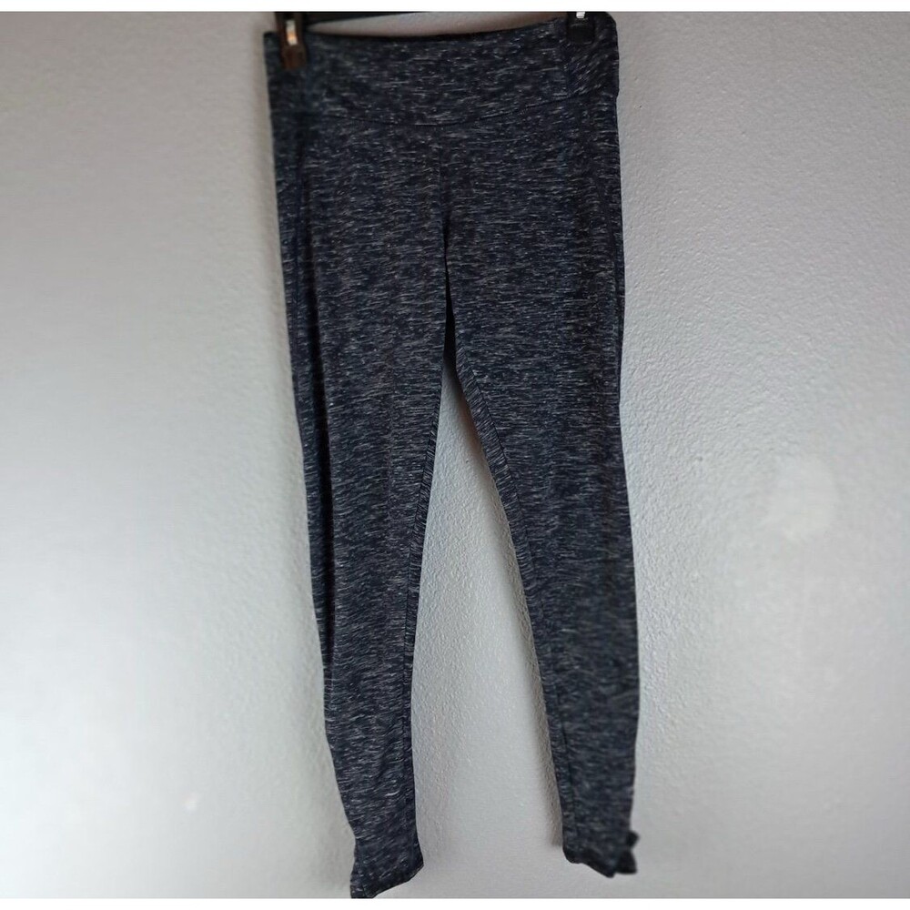 Balance Collection Womens BLK Heathered Legging Cross-cross Ankle 26 3/4" Inseam